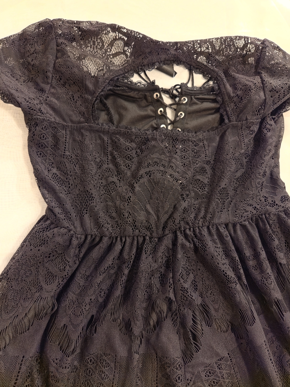 Vintage Killstar Rare Bella Morte Lost Babydoll Dress with Tie Front, XS - Picture 8 of 10